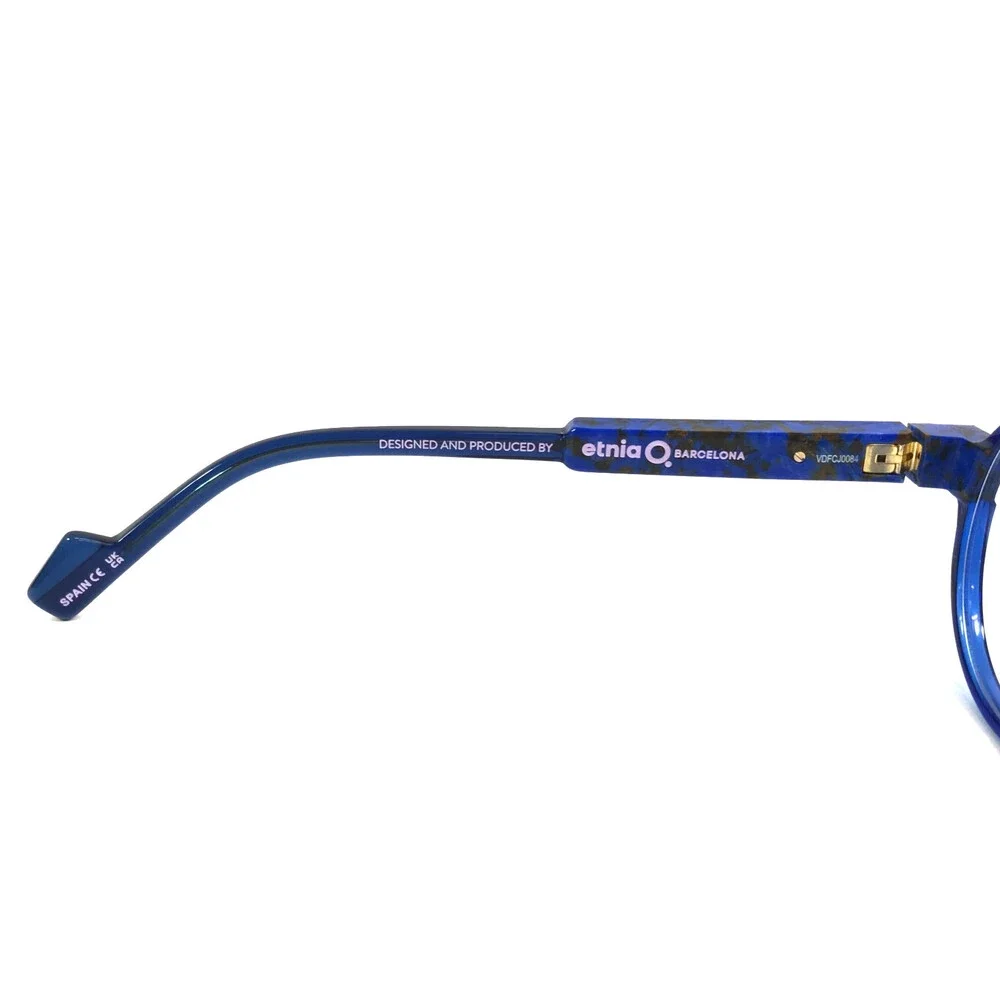 Etnia Barcelona Eyeglasses Frames CHROMA N40 BL Royal Blue Round 48-20-140